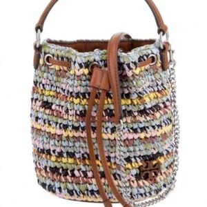 Tory Burch Raffia Bucket Bag
